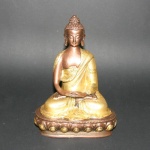 Boeddha zittend, brons/messing 20cm