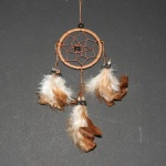 Dream Catcher bruin leer Ø 6cm