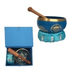 Klankschaal Chakra nr 5 blauw, keel, ± 300gr