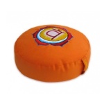 Meditatiekussen met geborduurd symbool Chakra 2