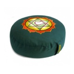Meditatiekussen met geborduurd symbool Chakra 4
