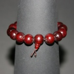 Tibetaanse Mala armband 15 houten kralen