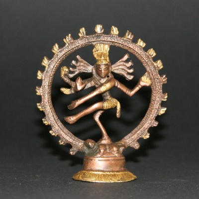 Shiva dansend, brons messing 10cm