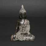 Thai Boeddha zittend, polystone, antiek 13cm (490)